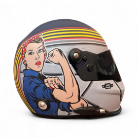 Signed Taylor Ferns "Rosie the Riveter" Replica Helmet item