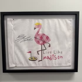 Autographed Pin Flag w/custom framing from Art by Design item