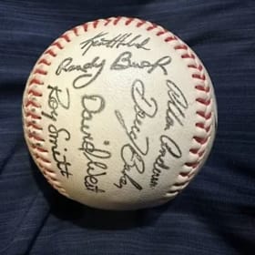 Old Vic Autographed Baseball item