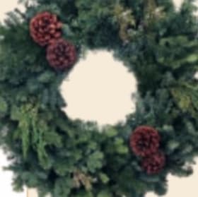 Wreath w/Cones 12" Ring Size item