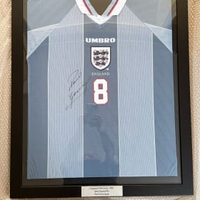 Paul Gascoigne Euro 1996 Signed England Shirt item