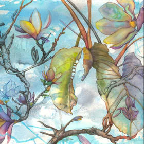 Two Signed Wood Prints by Lovely Local Artist Karen Kramer item