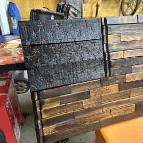 Whiskey Barrel Remnants American Flag item