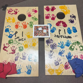 One-of-a-Kind Cornhole Set with P1 Handprints item
