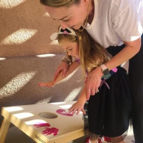 One-of-a-Kind Cornhole Set with P1 Handprints item