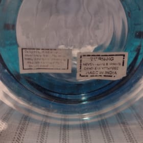 Blue Glass Mirror Vase item