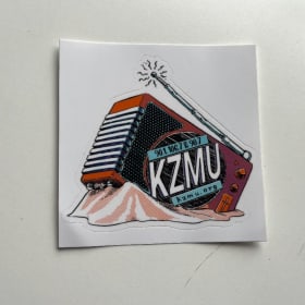 Vintage KZMU sticker item