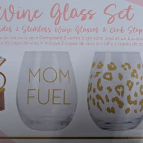 Wine Glass Set & Cork Stopper with Bag item