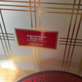 XL 5 wick Frosted Holly Candle with Box item