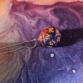 D20 Necklace in Blue, Purple, Pink! 1 of 2 item
