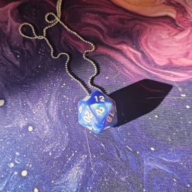 D20 Necklace in Pale Blue, Pale Pink, and White! 2 of 2 item