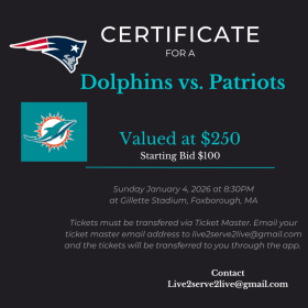 2 Game Tickets for Patriots vs. NY Giants item