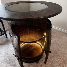 Bourbon Barrel bar valued at 625.00 item