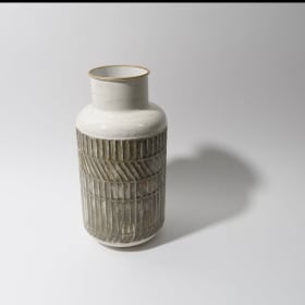 Two Painted Metal Vases item