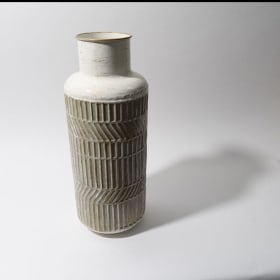 Two Painted Metal Vases item