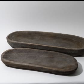 Set of Two Wood Platters item