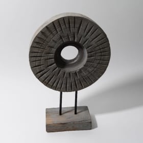 Hand Carved Wood Sun item