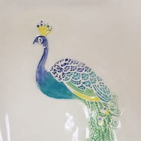 Peacock Ceramic Platter item