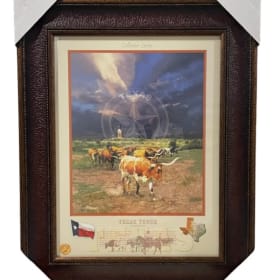 "Texas Tough" framed art by Gary Crouch item