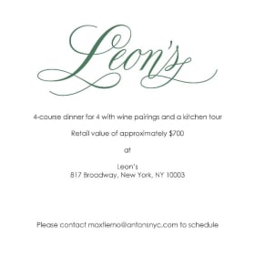 Dinner experience at Leon's item