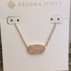 Kendra Scott Dazling Rose Quartz Gold Necklace item
