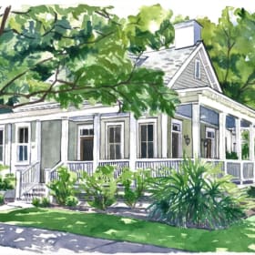 Custom House Watercolor Painting item