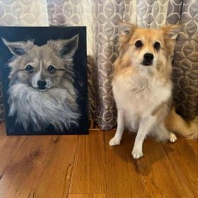 Custom Pet Portrait: Acrylic on Canvas by Bri Martin item