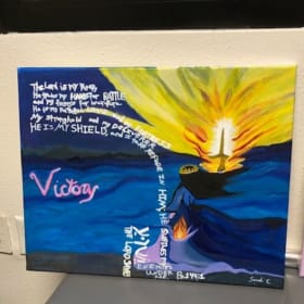 Item 38 - Twin Hand Painted Canvases item