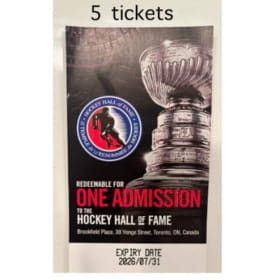 5 tickets to Hockey Hall of Fame item