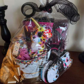 #46 Teen Colorful Leopard Kitty Basket item