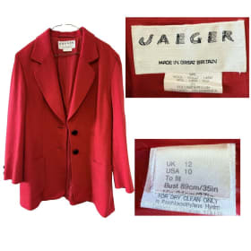 Jaeger Red Wool Blazer - USA Size 10 / UK Size 12 item