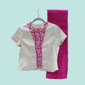 Traditional Burmese Attire (Top and Long Skirt Set) item