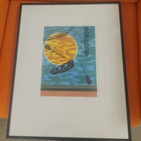 Rescue – Woodcut, monoprint by Ann Truax item
