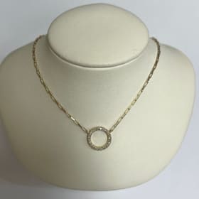 Gold Bag with Robert Roth Diamond Necklace "O" item