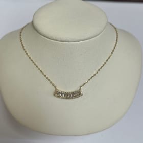 Gold Bag with Robert Roth Diamond Necklace Bar item