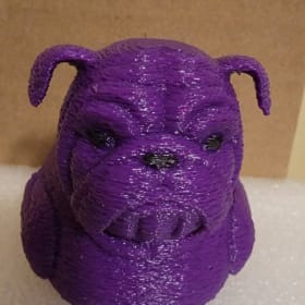 Purple English Bulldog duck item