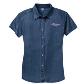 Women's Short Sleeve Denim Shirt item