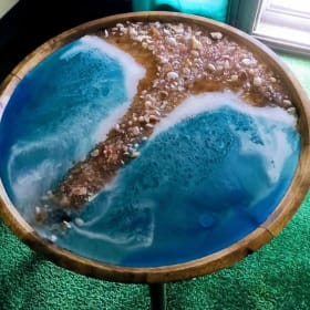 Epoxy Resin Side Table item