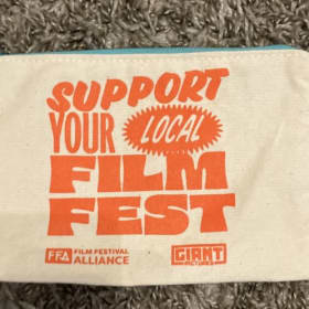SUPPORT YOUR LOCAL CINEMA/FILM FEST SMALL ZIP BAG 4x6 NEW item