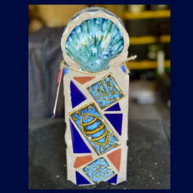 Mosaic Garden Statue #2 by Joyce Baird item