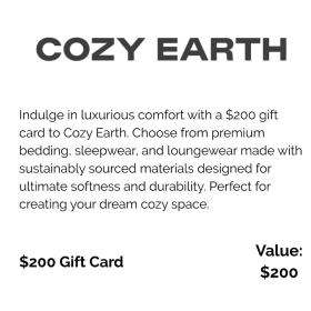 $200 gift card to Cozy Earth item
