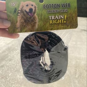 15 Foot Cotton Web Training Leash (Black) item
