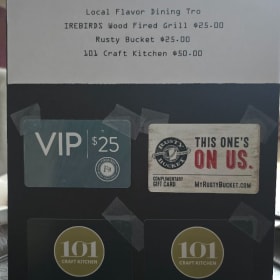 Local Flavor Dining Trio: Rebird, Rusty Bucket, 101 Craft item