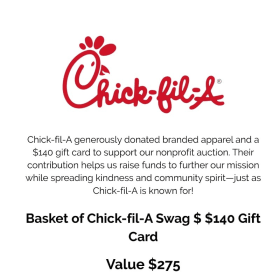 Chick-Fil-A $100 Gift Card and Swag item