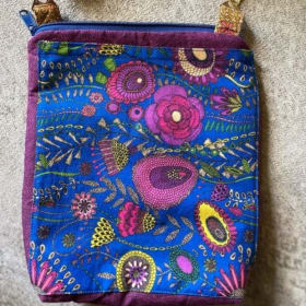 Handmade Multi-Pocket Crossbody (Purple) item