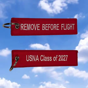 Red USNA Class of 2027 Keychain/Bag tag item