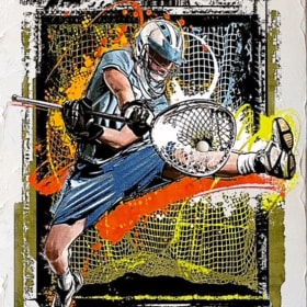 Goalie Painting by artist Tom Baker item