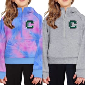 Youth 1/2 Zip Hooded Sweatshirt Tie Dye or Gray item
