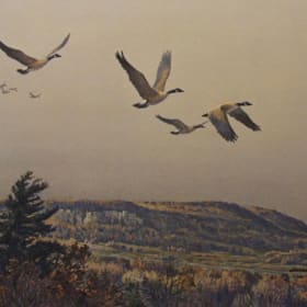 Robert Bateman – “Canada Geese Over the Escarpment” item