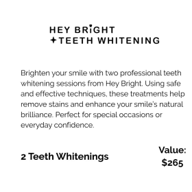Certificate for 2 free teeth whitening sessions item